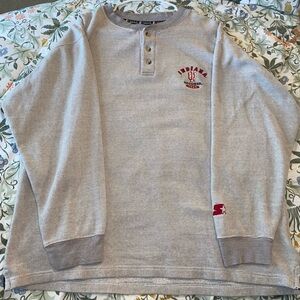 STARTER Gray and Red Crewneck Sweater